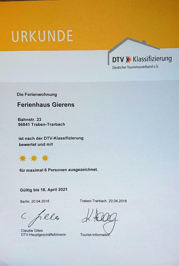 Ferienwohnung Burgblick Traben-Trarbach Zewnętrze zdjęcie